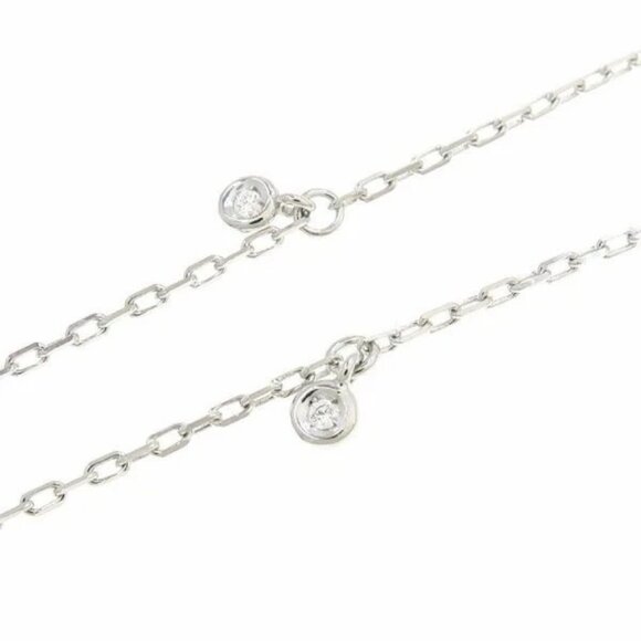GUCCI Pave Diamond Interlocking G Necklace 16" 18k White Gold Auth - Picture 5 of 7